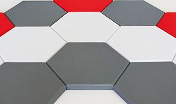 Акустическая панель (Остров)  БасАкустик шестигранник 1100х935мм (0,78м.кв) цвет: Палитра на выбор