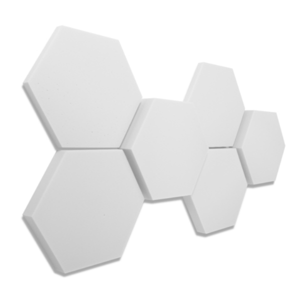 Акустическая панель RAUFON fibro 2f15 шестиугольник 580х500мм х25мм; грань 290мм (0,22м.кв) цвет: Белый