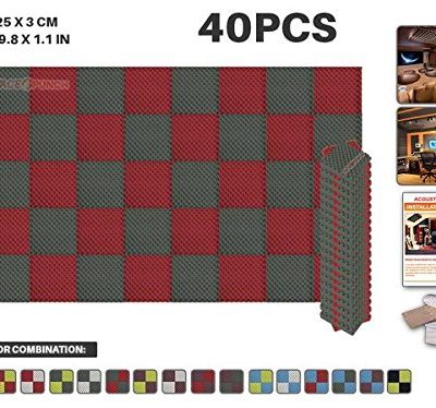 Акустический поролон ED Grid (1000x1000x40мм) Красный