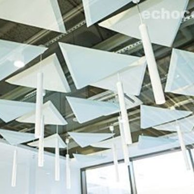 Акустическая панель RAUFON fibro 2f15 треугольник 580х580х820мм х15мм; грань 580 (0,168м.кв) цвет: Белый