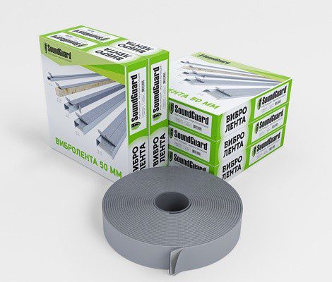 Лента виброизоляционная SoundGuard Vibroiock 60 (20м x60мм х3,5мм)